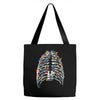 skeleton christmas tree Tote Bags