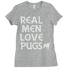 real men love pugs Ladies Fitted T-Shirt