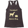vacation, alpaca bag Racerback Tank