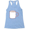 glass and coffee Racerback Tank