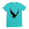 black raven with red eye Ladies Fitted T-Shirt
