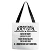 Smartass July Girl Tote Bags