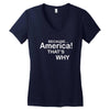 because america Women's V-Neck T-Shirt