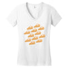 ugly pumpkin pie Women's V-Neck T-Shirt