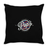 pop's barber shop Throw Pillow