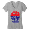 pizza for prez Women's V-Neck T-Shirt