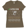 capricorn christmas ugly sweater Ladies Fitted T-Shirt