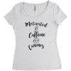 motivated by caffeine and canines Women's Triblend Scoop T-shirt