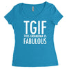 tgif grandma fabulous funny Women's Triblend Scoop T-shirt
