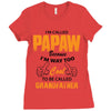 I'm Called Papaw Because I'm Way Too Cool To Be Called Grandfather Ladies Fitted T-Shirt