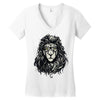 nerd  lion Women's V-Neck T-Shirt