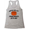 waffles are just pancakes with abs Racerback Tank