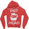 pot head coffee lover Zipper Hoodie