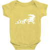 alien evolution   mens funny Baby Bodysuit