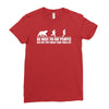 be nice to fat people bear chase funny pub joke Ladies Fitted T-Shirt