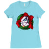 christmas wreath bluebie bust by bluekazenate Ladies Fitted T-Shirt