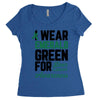 i wear emerald green for liver cancer awareness Women's Triblend Scoop T-shirt