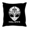 alien believe Throw Pillow
