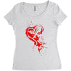 heartless splatter Women's Triblend Scoop T-shirt