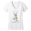 Bunny Happy Easter Women's V-Neck T-Shirt