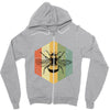 Vintage Bee Zipper Hoodie