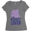 #crazylover clearance Women's Triblend Scoop T-shirt
