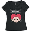 Mommy, Let's Go to Yoga Class! Women's Triblend Scoop T-shirt