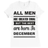 all men are created equal december Ladies Fitted T-Shirt