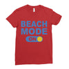 beach mode on Ladies Fitted T-Shirt