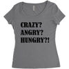crazy angry hungry Women's Triblend Scoop T-shirt