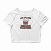 no talkie before coffee! Crop Top