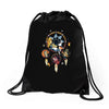 wonderland dream catcher Drawstring Bags