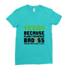 vegan because plant powered badass was not an offical tittle black Ladies Fitted T-Shirt