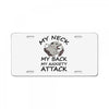 anxiety attack License Plate