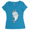 cute kawaii narwhals are cute Women's Triblend Scoop T-shirt