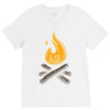 camp &amp; bonfire V-Neck Tee