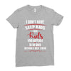 step kids white letter Ladies Fitted T-Shirt