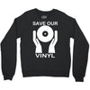save our vinyl dj club Crewneck Sweatshirt