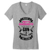 I Have A Pretty Granddaughter Gun A Shovel And An Alibi Women's V-Neck T-Shirt