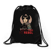 i want you to rebel Drawstring Bags