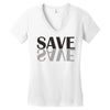 save black Women's V-Neck T-Shirt
