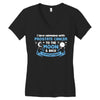 I Love Someone with Prostate Cancer to The Moon and Back to Infinity Women's V-Neck T-Shirt
