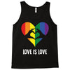 Love Is Love LGBT Rainbow Heart Tank Top