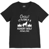 chill hungry wolf V-Neck Tee