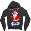 father christmas ringing xmas bells santa Zipper Hoodie