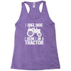 i don`t snore i dream i`m a tractor Racerback Tank