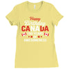 Happy Birthday Canada 150 Years Of Awesomeness Ladies Fitted T-Shirt