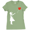 banksy style Ladies Fitted T-Shirt