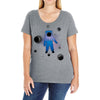 Space Astronot Ladies Curvy T-Shirt