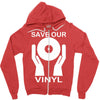 save our vinyl dj club Zipper Hoodie